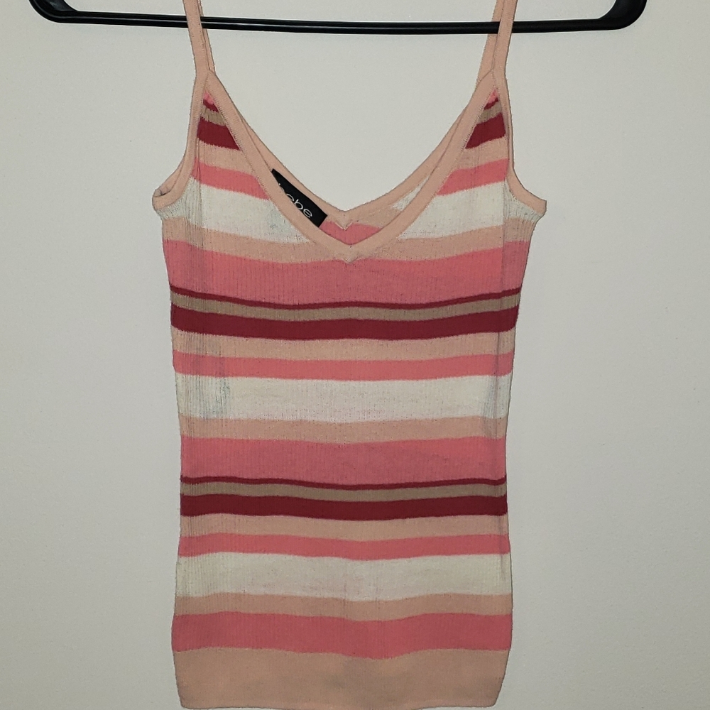 Bebe striped tank XS NWOT